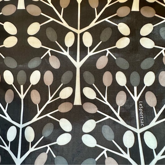 LeSport black/cream tree pattern polyester crossbody bag - Picture 4 of 9